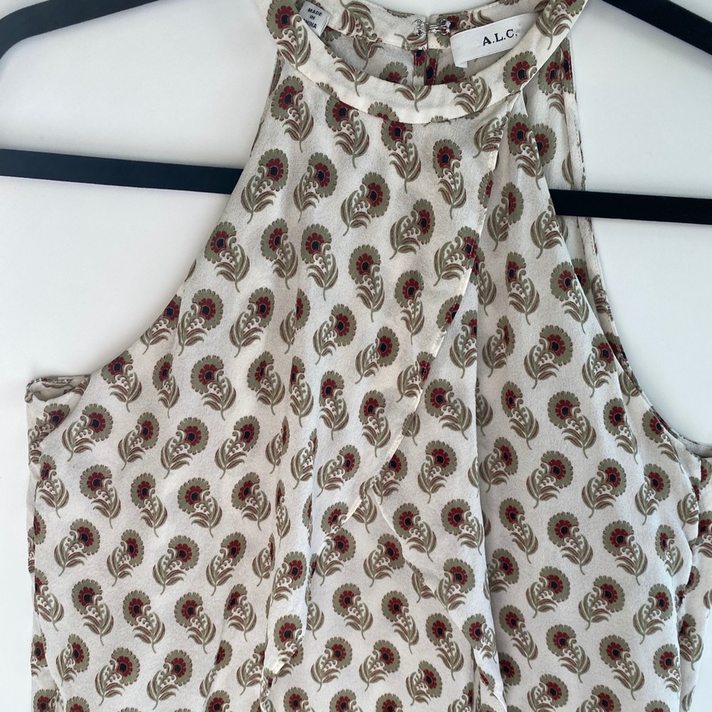 A.L.C Iggy Top In Eggshell & Sage Multi Size 4 - image 4